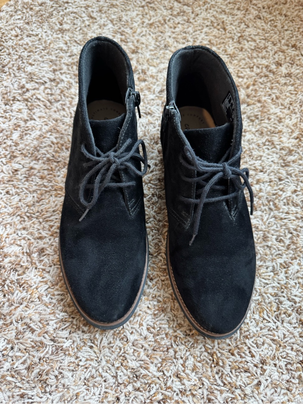 Women’s Clarks suede ankle boots